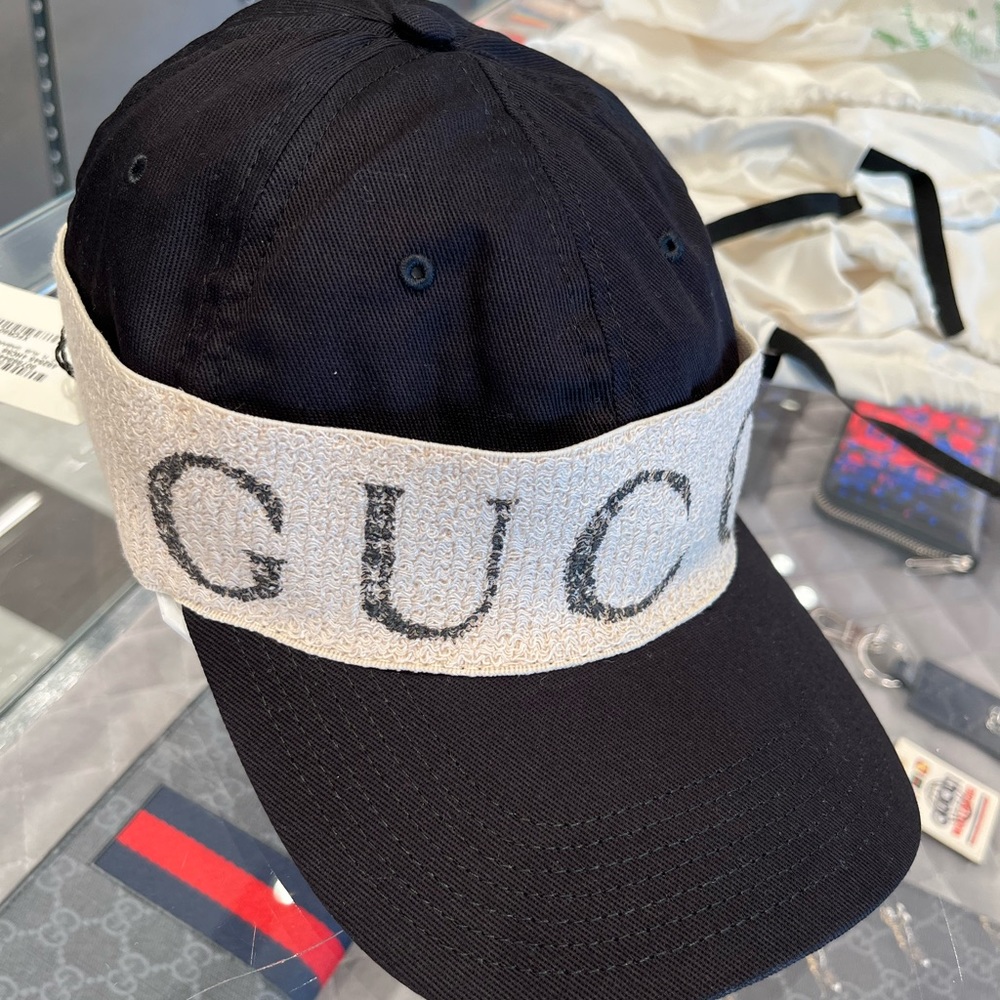 NEW Gucci Logo Baseball Hat Cap Size M Unisex.